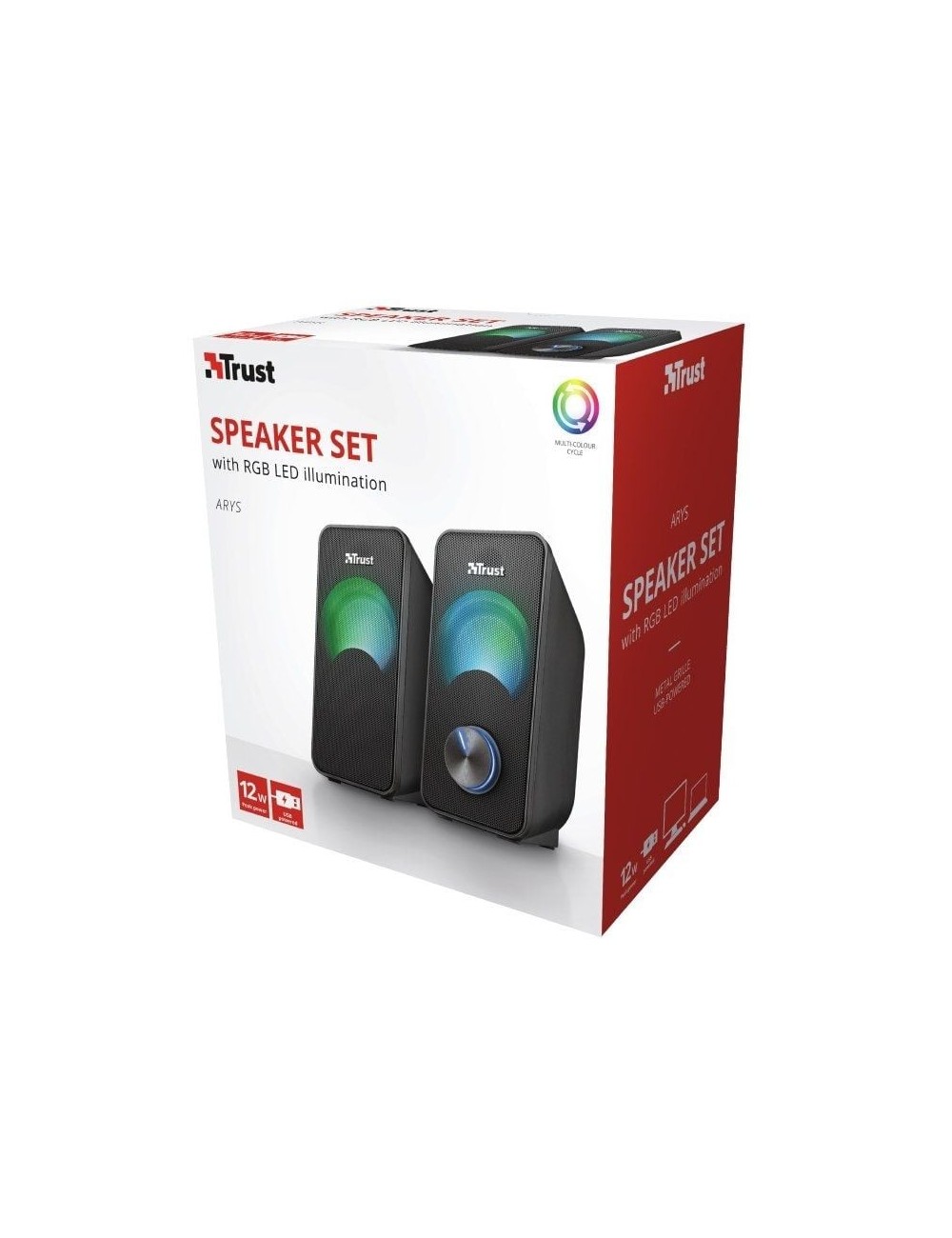 Altavoces Trust Arys RGB/ 12W/ 2.0