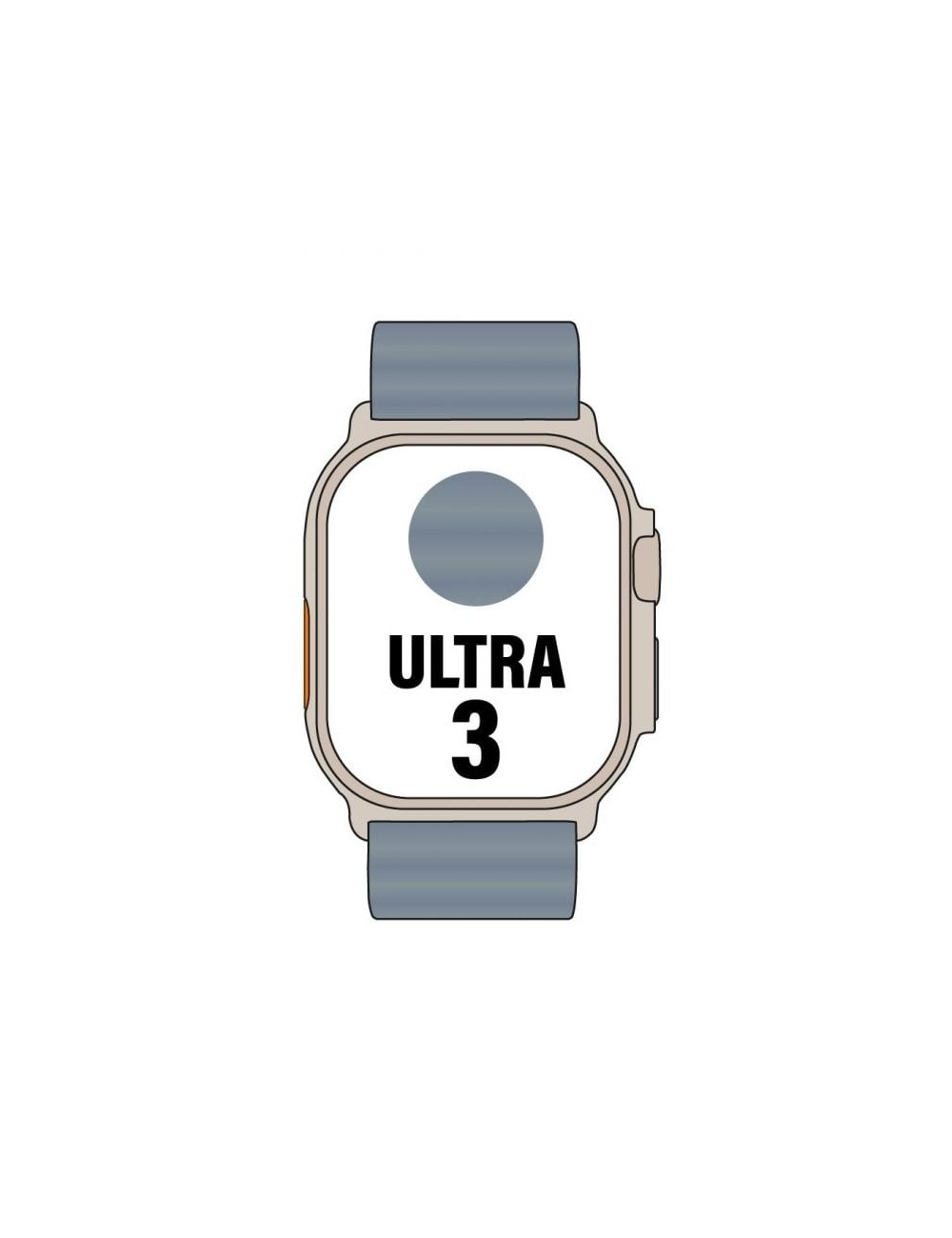 Apple Watch Ultra 3 GPS/ Cellular 49mm Caja de Titanio Natural/ Correa Ocean Azul Naútico