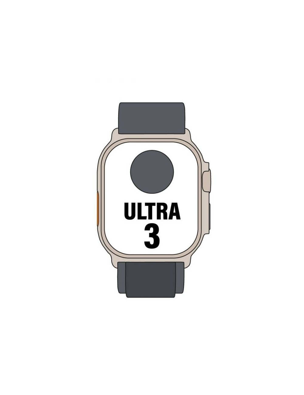 Apple Watch Ultra 3/ GPS/ Cellular/ 49mm/ Caja Titanio Negro/ Correa Loop Alpine Negra S