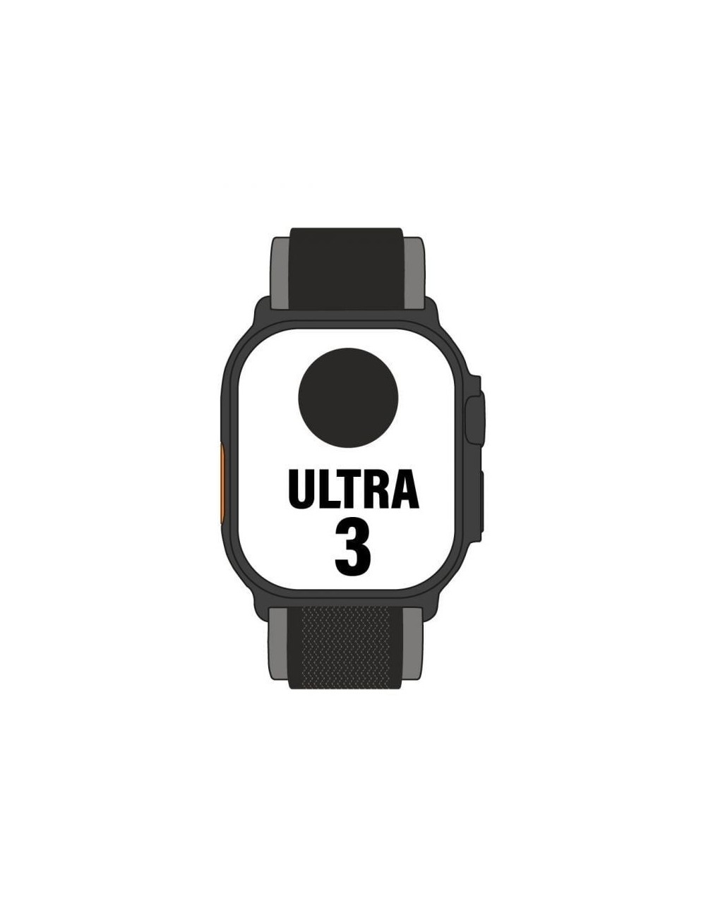 Apple Watch Ultra 3/ GPS/ Cellular/ 49mm/ Caja Titanio Negro/ Correa Trail Loop Negra S/M