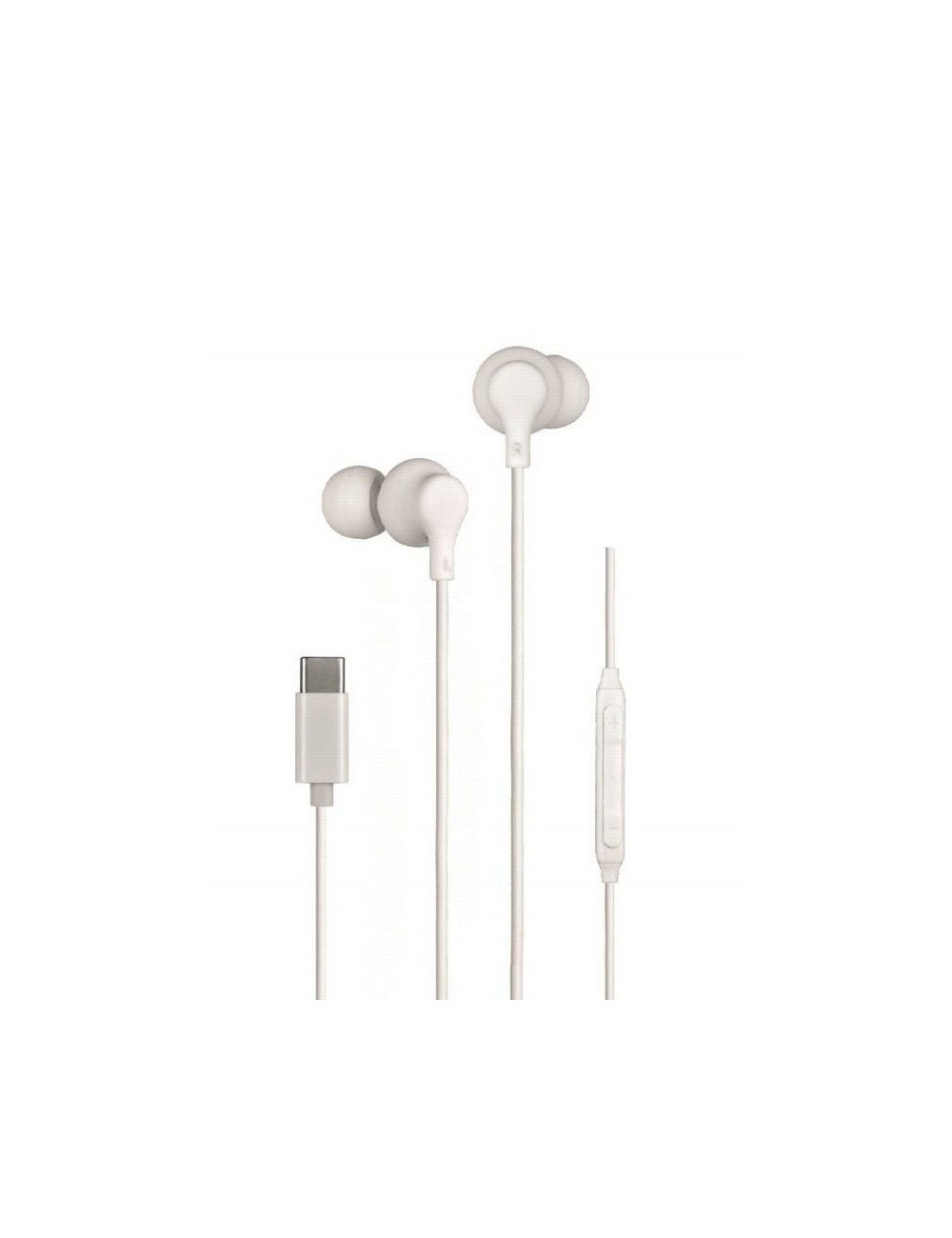 Auriculares Intrauditivos Daewoo DW2016/ con Micrófono/ USB Tipo-C/ Blancos