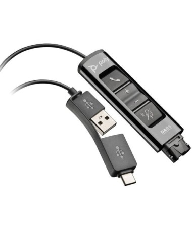 Adaptador QD USB Poly DA85 786C7AA/ QD Macho/ USB Macho - USB Tipo-C Macho