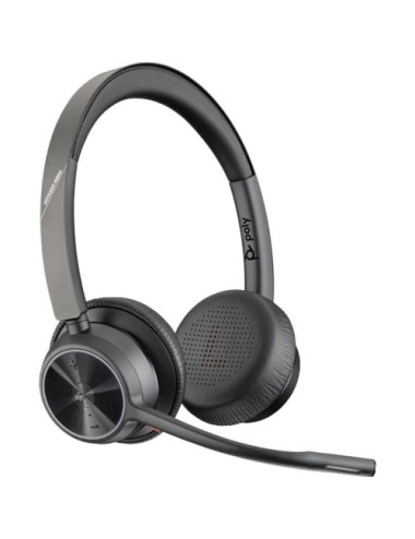 Auriculares Inalámbricos Poly Voyager 4320 para Microsoft Teams + Adaptador BT700/ con Micrófono/ Bluetooth/ Negros
