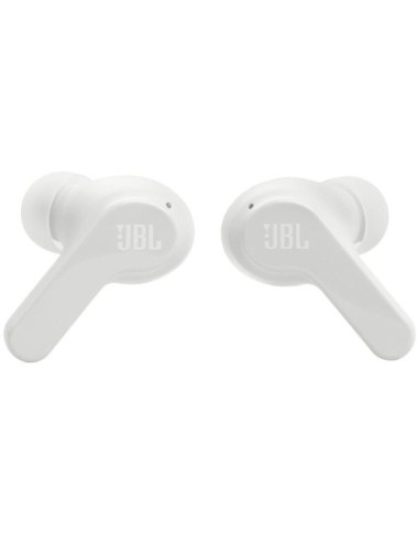 Auriculares Bluetooth JBL Wave Beam con estuche de carga/ Autonomía 8h/ Blanco