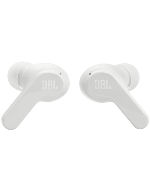 Auriculares Bluetooth JBL Wave Beam con estuche de carga/ Autonomía 8h/ Blanco