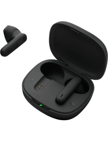 Auriculares Bluetooth JBL Wave Flex con estuche de carga/ Autonomía 10h/ Negros