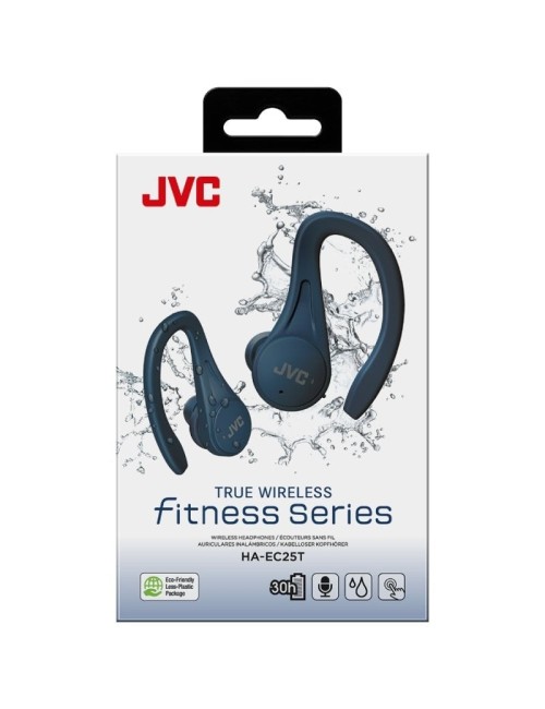 Auriculares Bluetooth JVC HA-EC25T con estuche de carga/ Autonomía 7.5h/ Azules