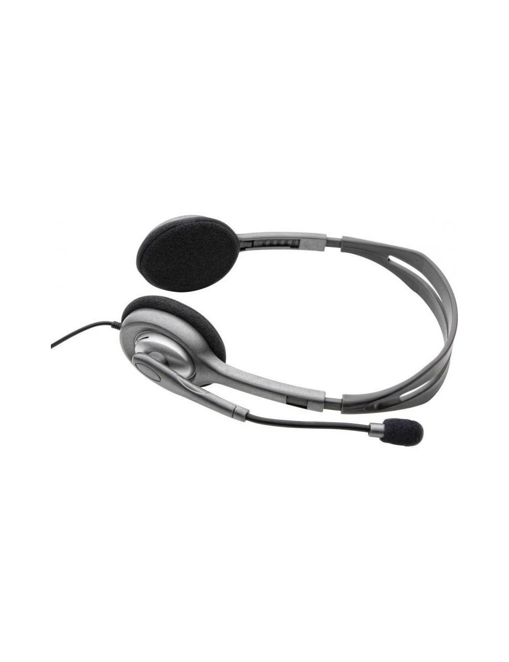Auriculares Logitech H110/ con Micrófono/ Jack 3.5/ Plateados
