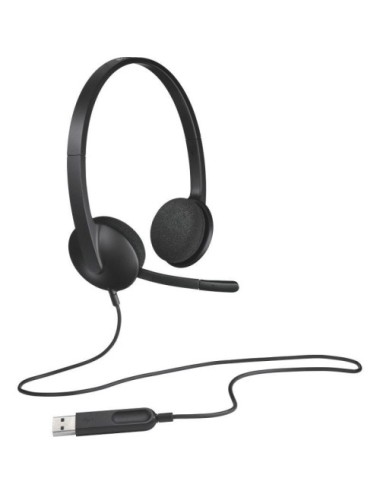 Auriculares Logitech H340/ con Micrófono/ USB/ Negros