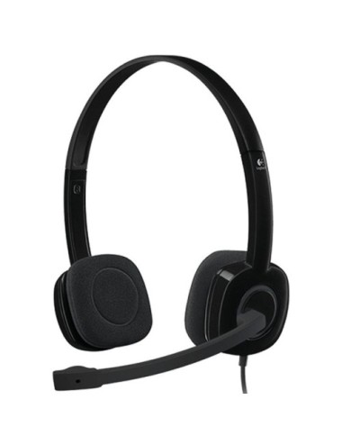 Auriculares Logitech H151/ con Micrófono/ Jack 3.5/ Negros