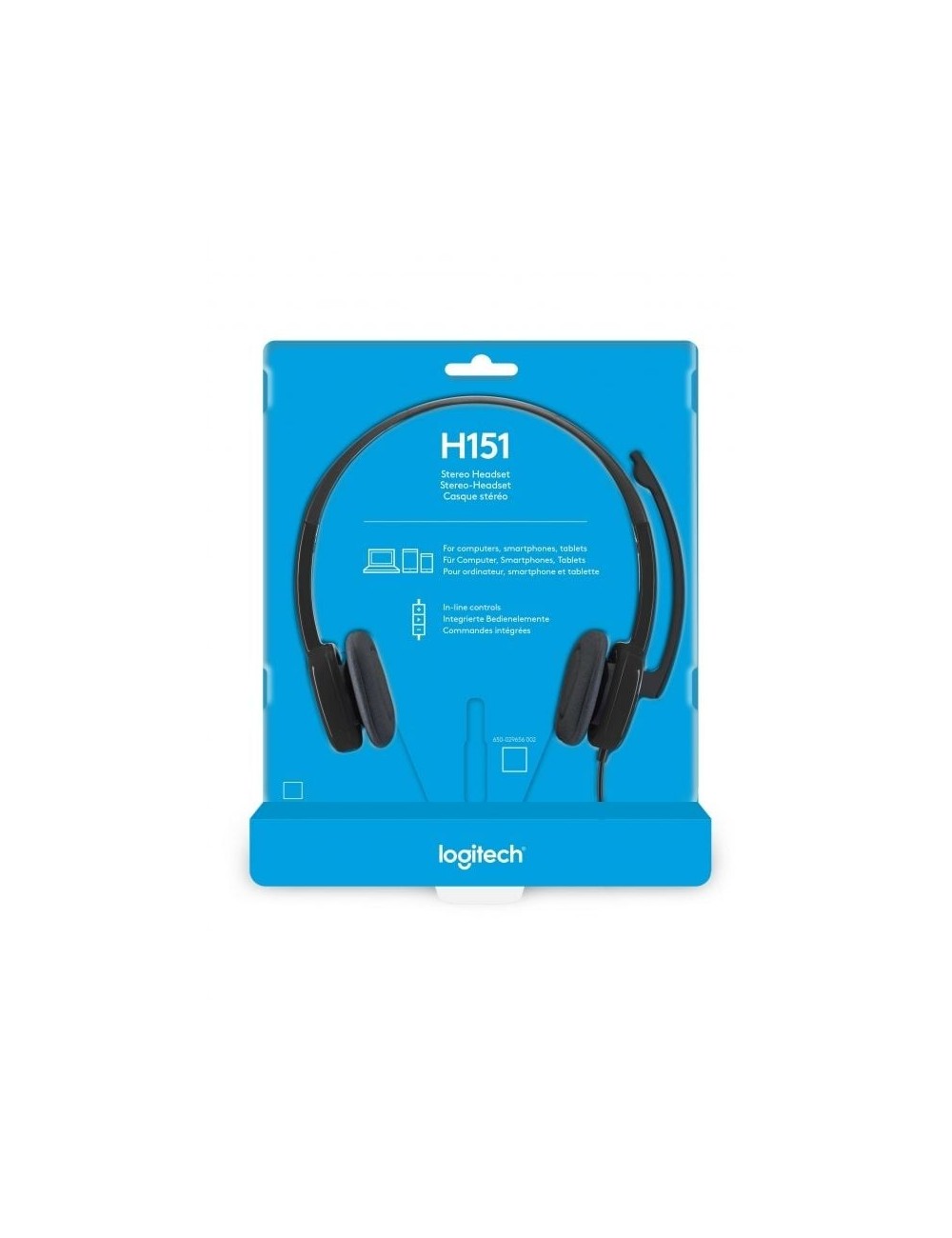Auriculares Logitech H151/ con Micrófono/ Jack 3.5/ Negros