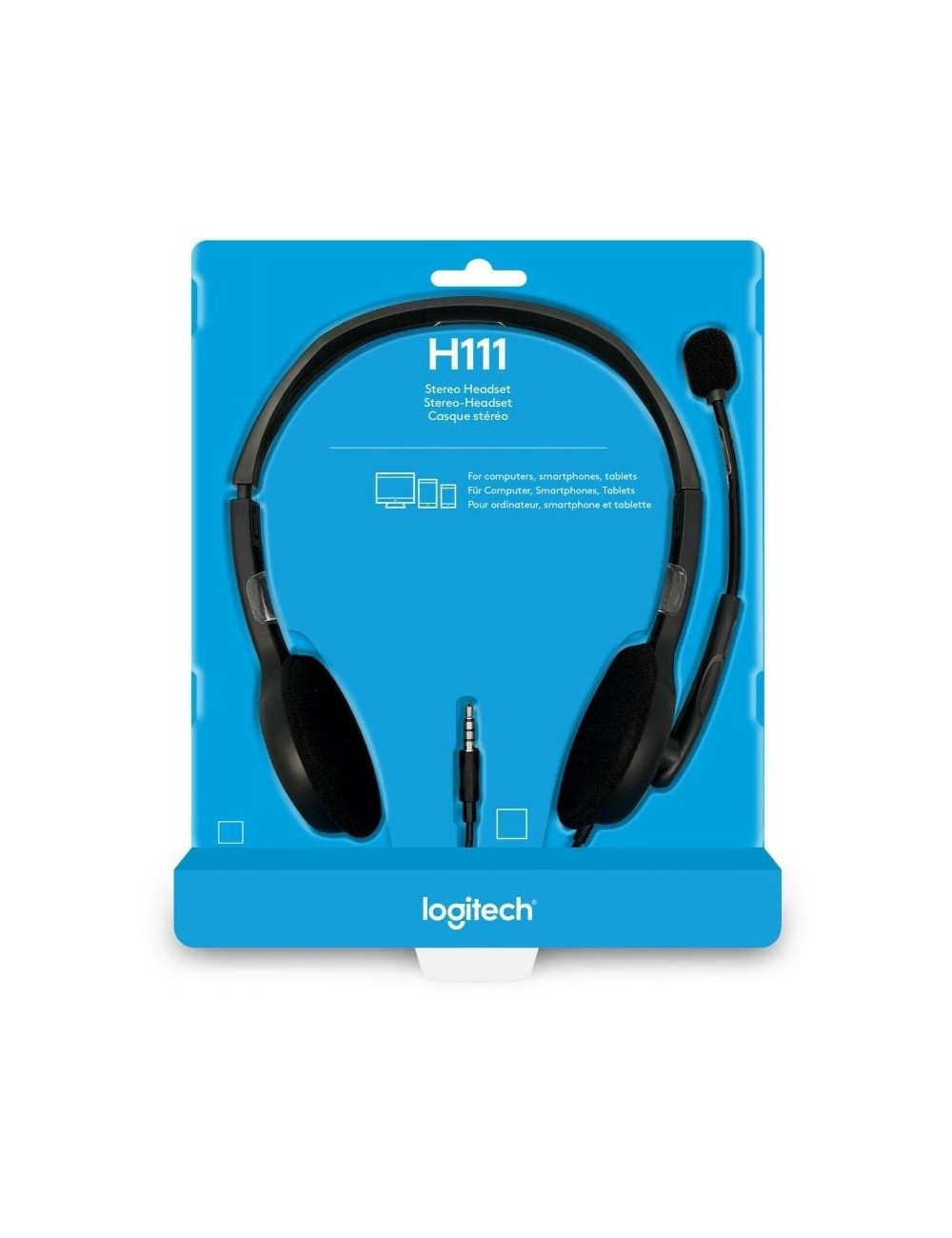 Auriculares Logitech H111/ con Micrófono/ Jack 3.5/ Negros