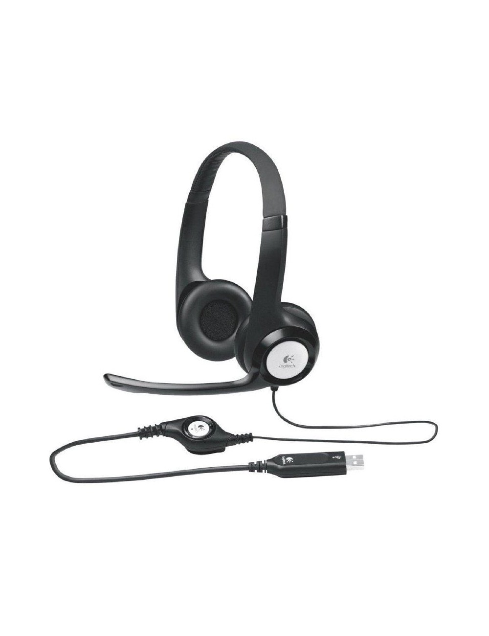 Auriculares Logitech H390/ con Micrófono/ USB/ Negros