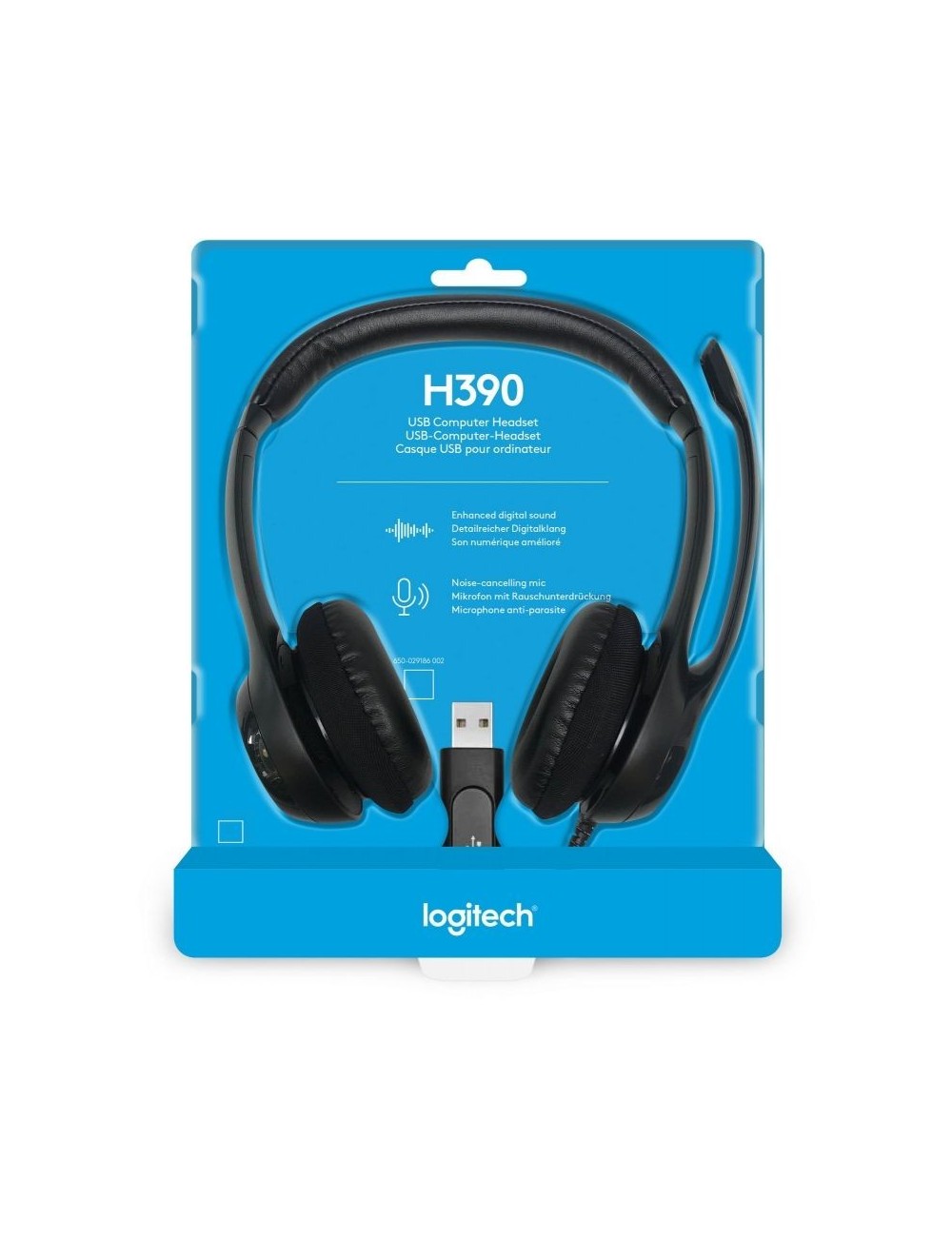 Auriculares Logitech H390/ con Micrófono/ USB/ Negros
