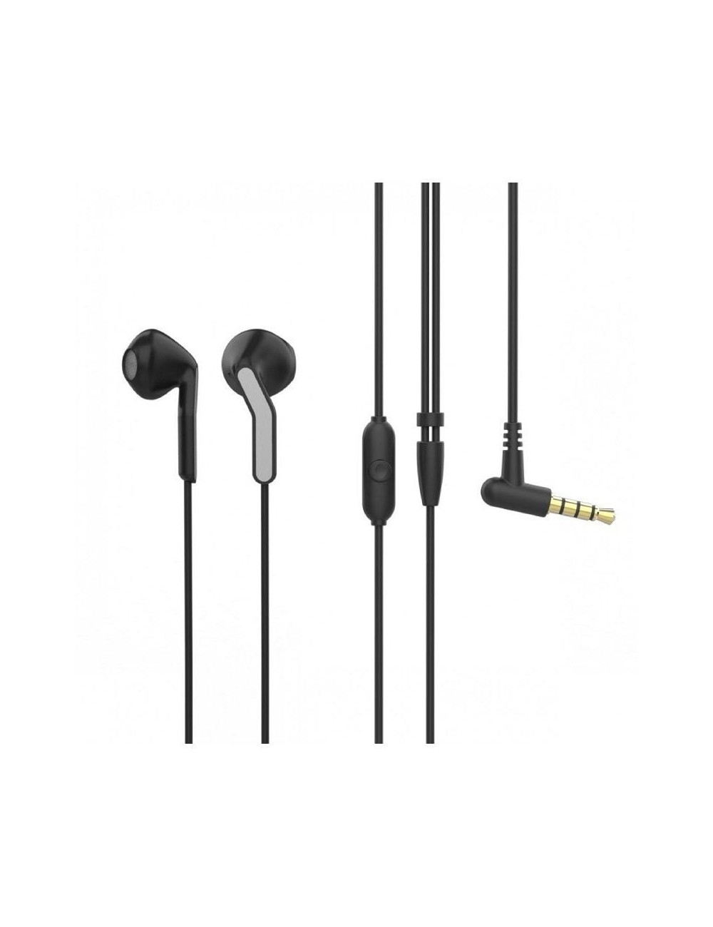 Auriculares Intrauditivos Muvit For Change MCHPH0001/ con Micrófono/ Jack 3.5/ Negros