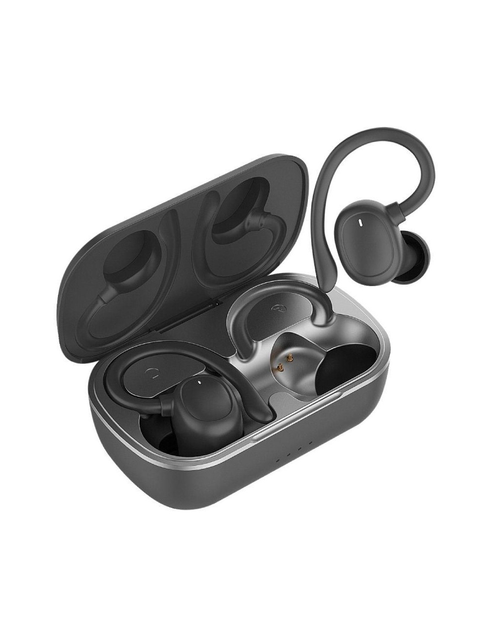 Auriculares Deportivos Bluetooth Muvit iO Smart True Wireless Sport ENC con estuche de carga/ Autonomía 6h/ Negros
