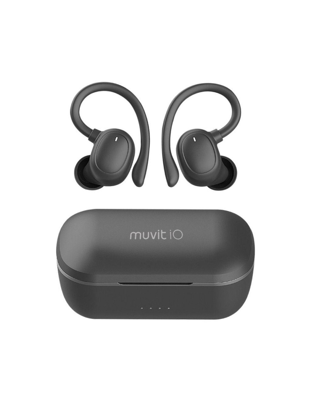 Auriculares Deportivos Bluetooth Muvit iO Smart True Wireless Sport ENC con estuche de carga/ Autonomía 6h/ Negros