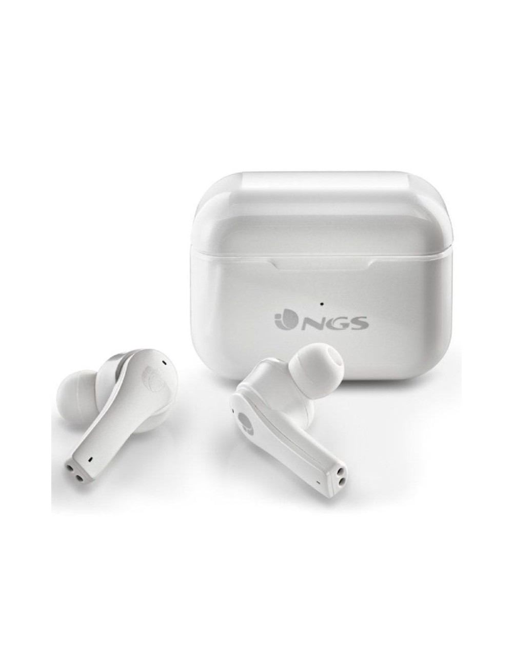 Auriculares Bluetooth NGS Ártica Bloom con estuche de carga/ Autonomía 6h/ Blancos