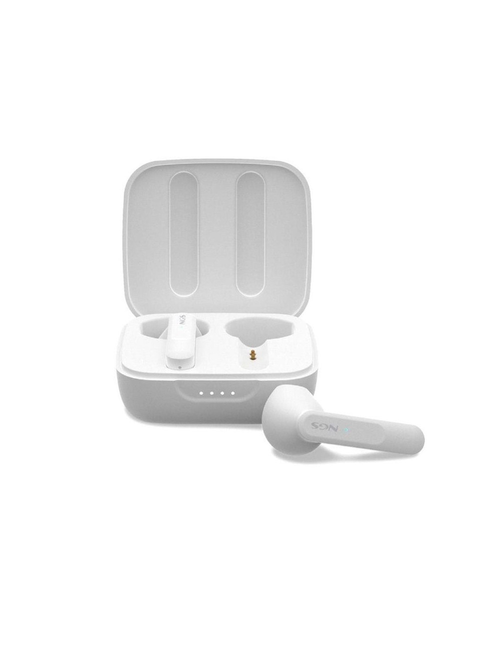 Auriculares Bluetooth NGS Ártica Move con estuche de carga/ Autonomía 7h/ Blancos