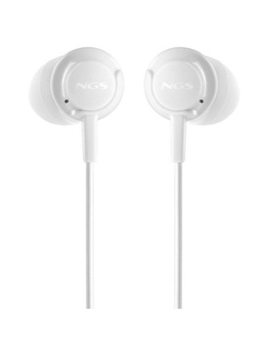 Auriculares Intrauditivos NGS Cross Drift/ con Micrófono/ Jack 3.5/ Blancos