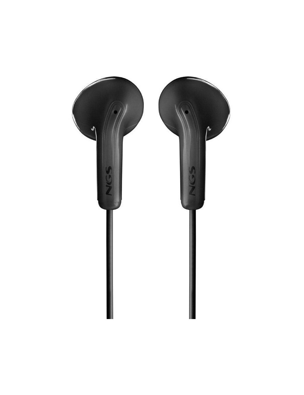Auriculares Intrauditivos NGS Cross Flip/ con Micrófono/ Jack 3.5/ Negros