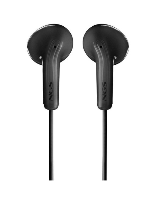 Auriculares Intrauditivos NGS Cross Flip/ con Micrófono/ Jack 3.5/ Negros