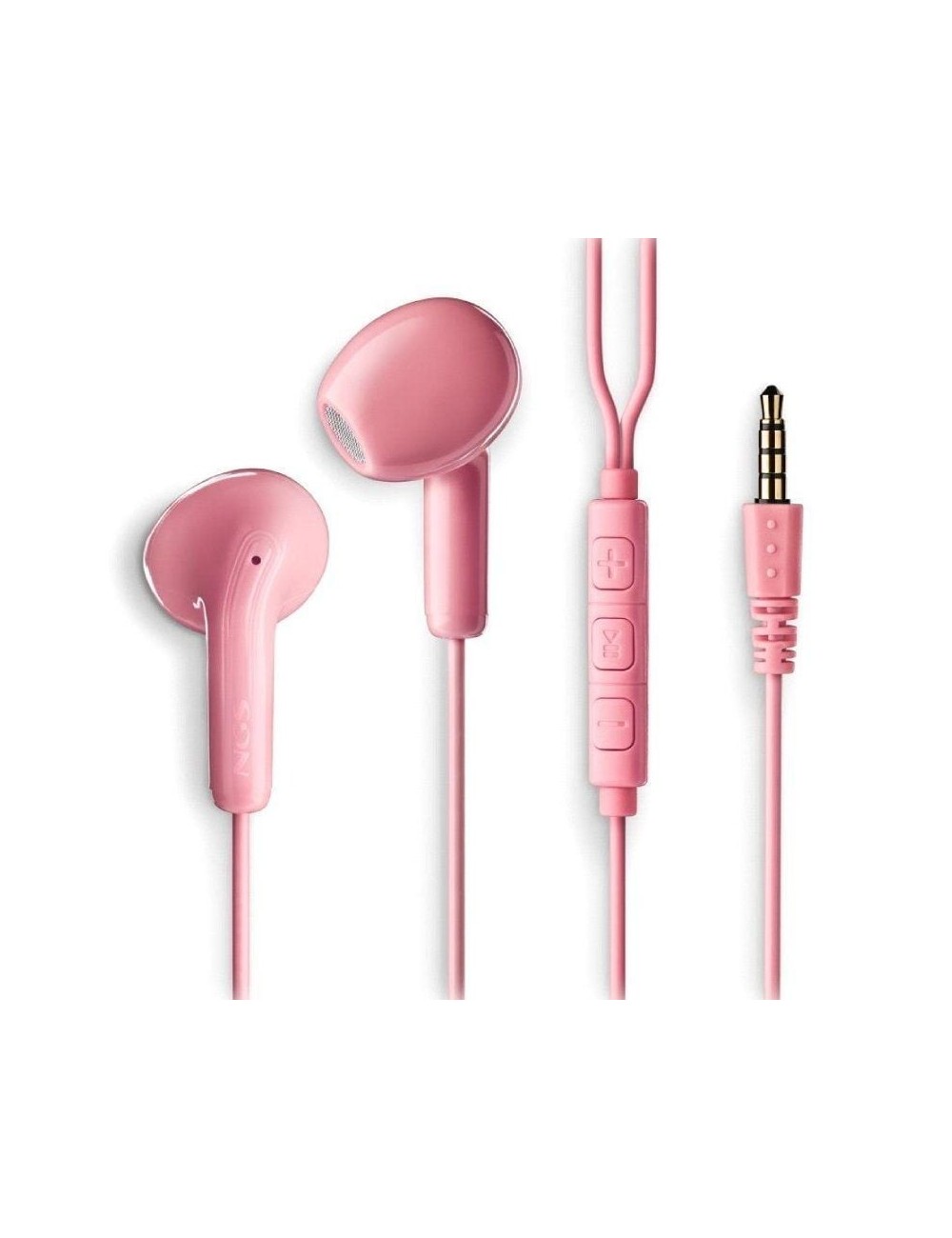Auriculares Intrauditivos NGS Cross Flip/ con Micrófono/ Jack 3.5/ Rosas
