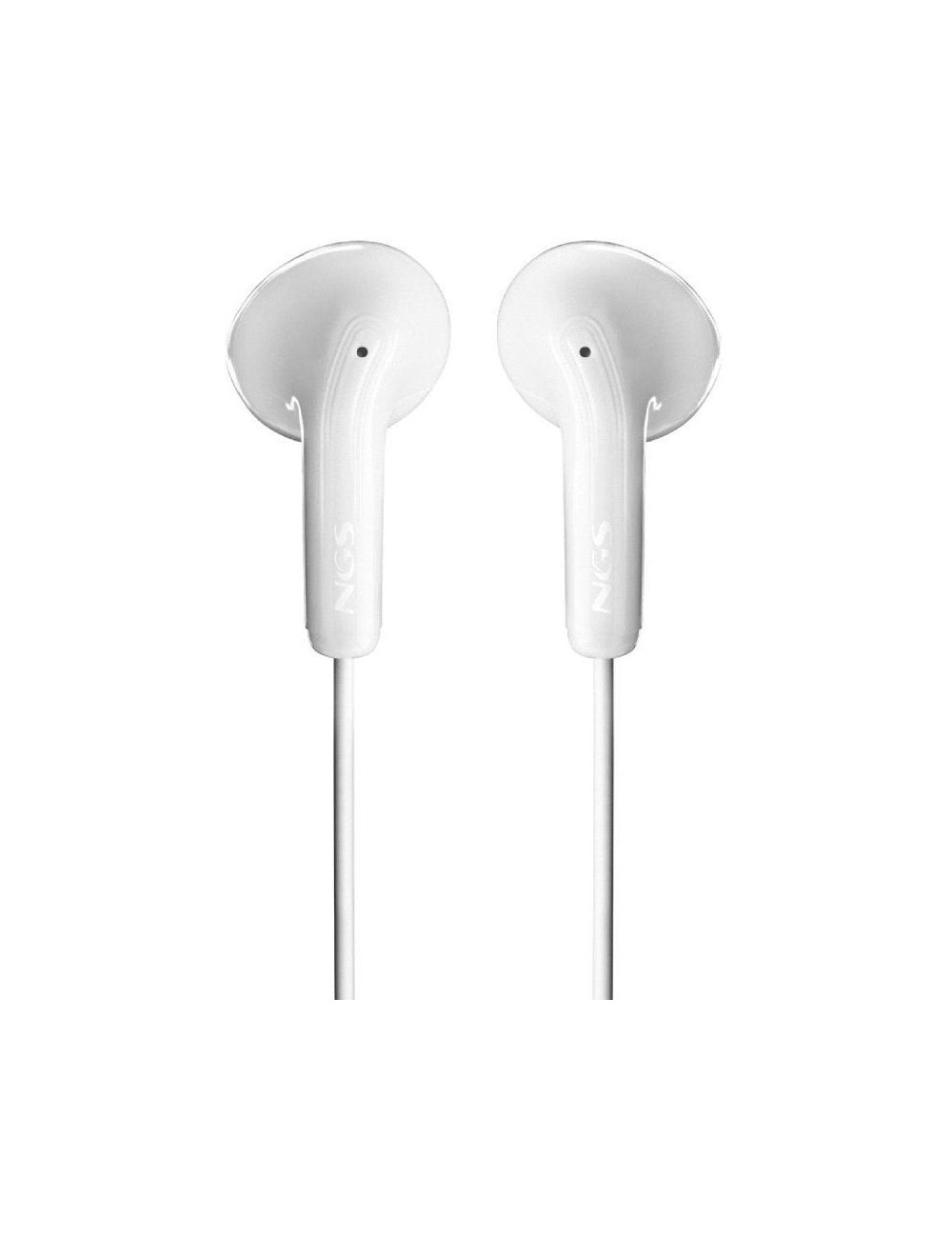 Auriculares Intrauditivos NGS Cross Flip/ con Micrófono/ Jack 3.5/ Blancos