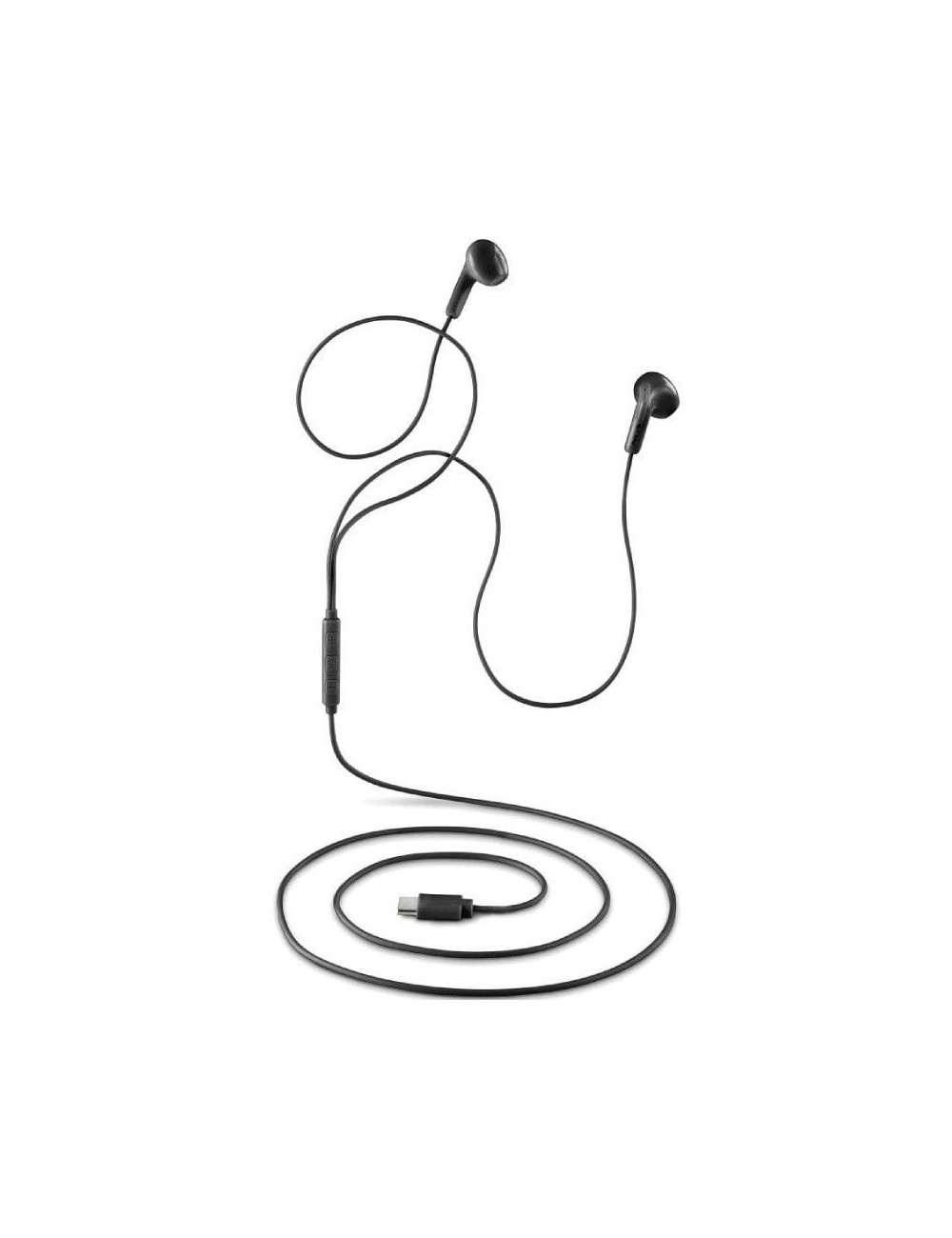 Auriculares Intrauditivos NGS Cross Glide/ con Micrófono/ USB Tipo-C/ Negros