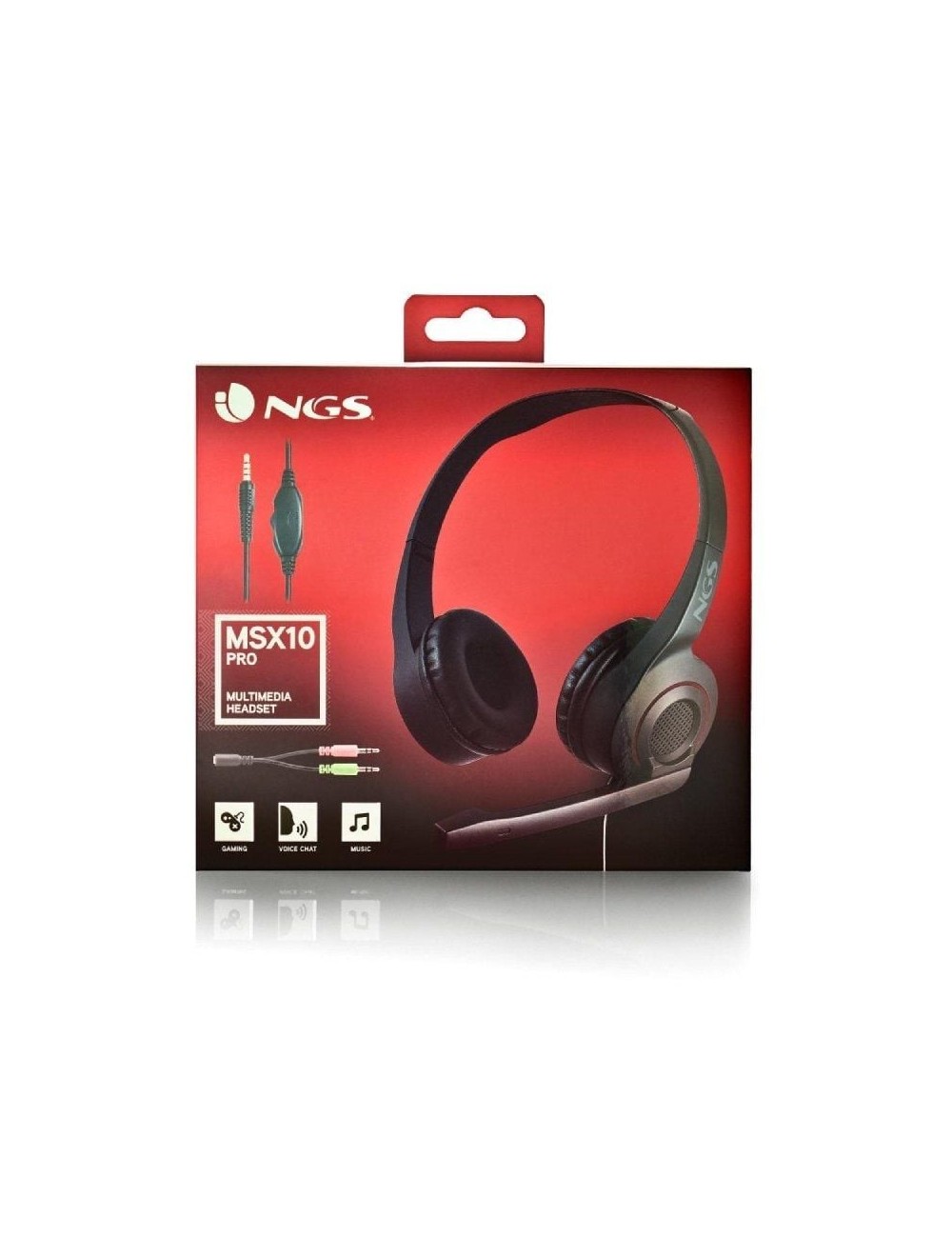 Auriculares NGS MSX 10 Pro/ con Micrófono/ Jack 3.5/ Negros