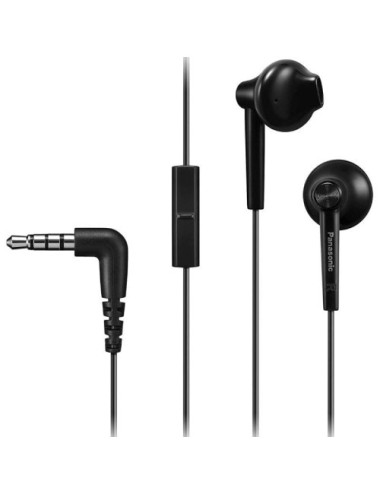 Auriculares Intrauditivos Panasonic RP-TCM55/ con Micrófono/ Jack 3.5/ Negros