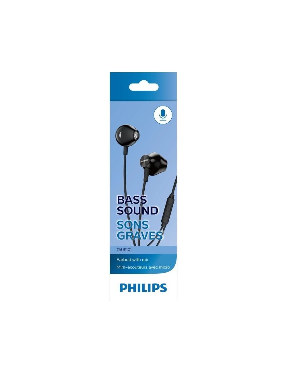 Auriculares Intrauditivos con micrófono Philips TAUE101BK/00/ Jack 3.5/ Negros