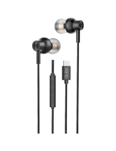 Auriculares Intrauditivos Qubo AU-300C/ con Micrófono/ USB Tipo-C/ Negros
