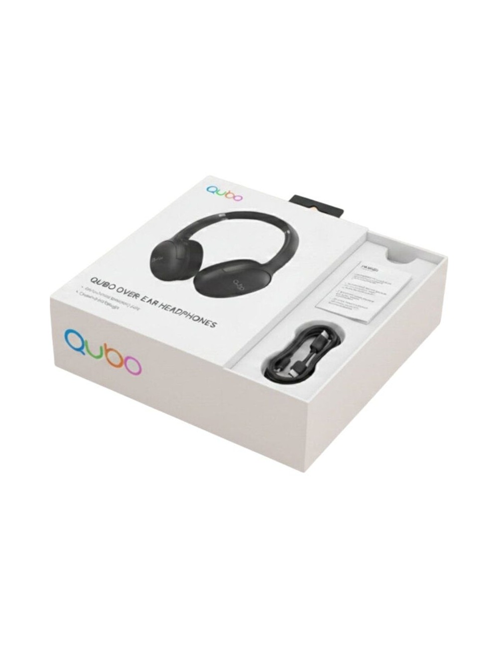 Auriculares Inalámbricos Qubo HD-400/ con Micrófono/ Bluetooth/ Negros