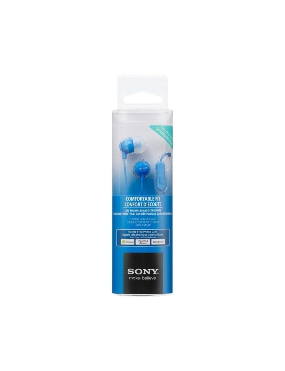 Auriculares Intrauditivos Sony MDR-EX15APLI/ con Micrófono/ Jack 3.5/ Azules