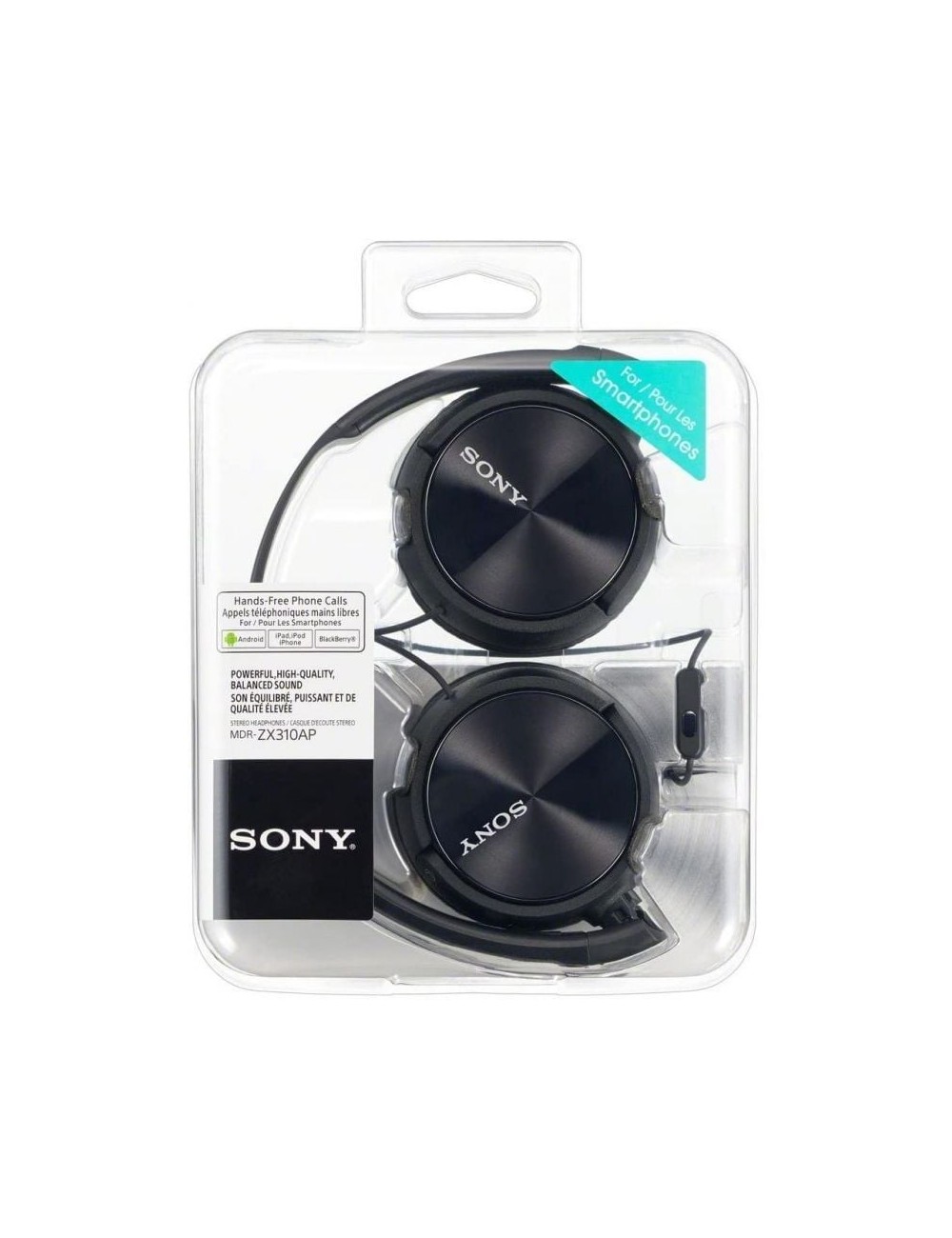 AURICULARS SONY - AMB MICROFON - JACK 3.5 - NEGRES ( MDRZX310APB )