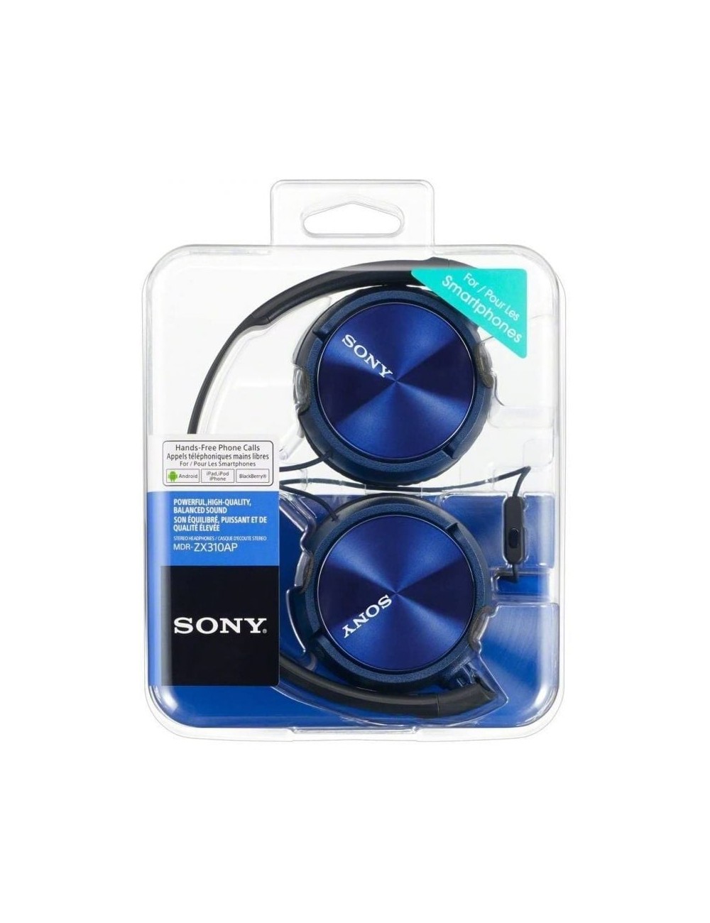 AURICULARS SONY - AMB MICROFON - JACK 3.5 - BLAUS ( MDRZX310APL )