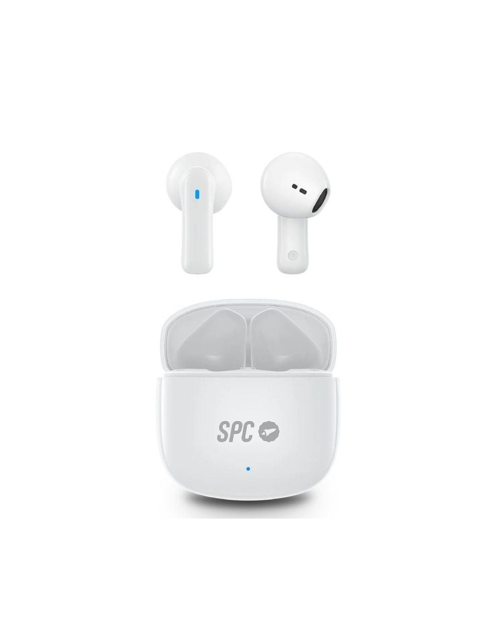 Auriculares Bluetooth SPC Zion 2 Play con estuche de carga/ Autonomía 7h/ Blancos