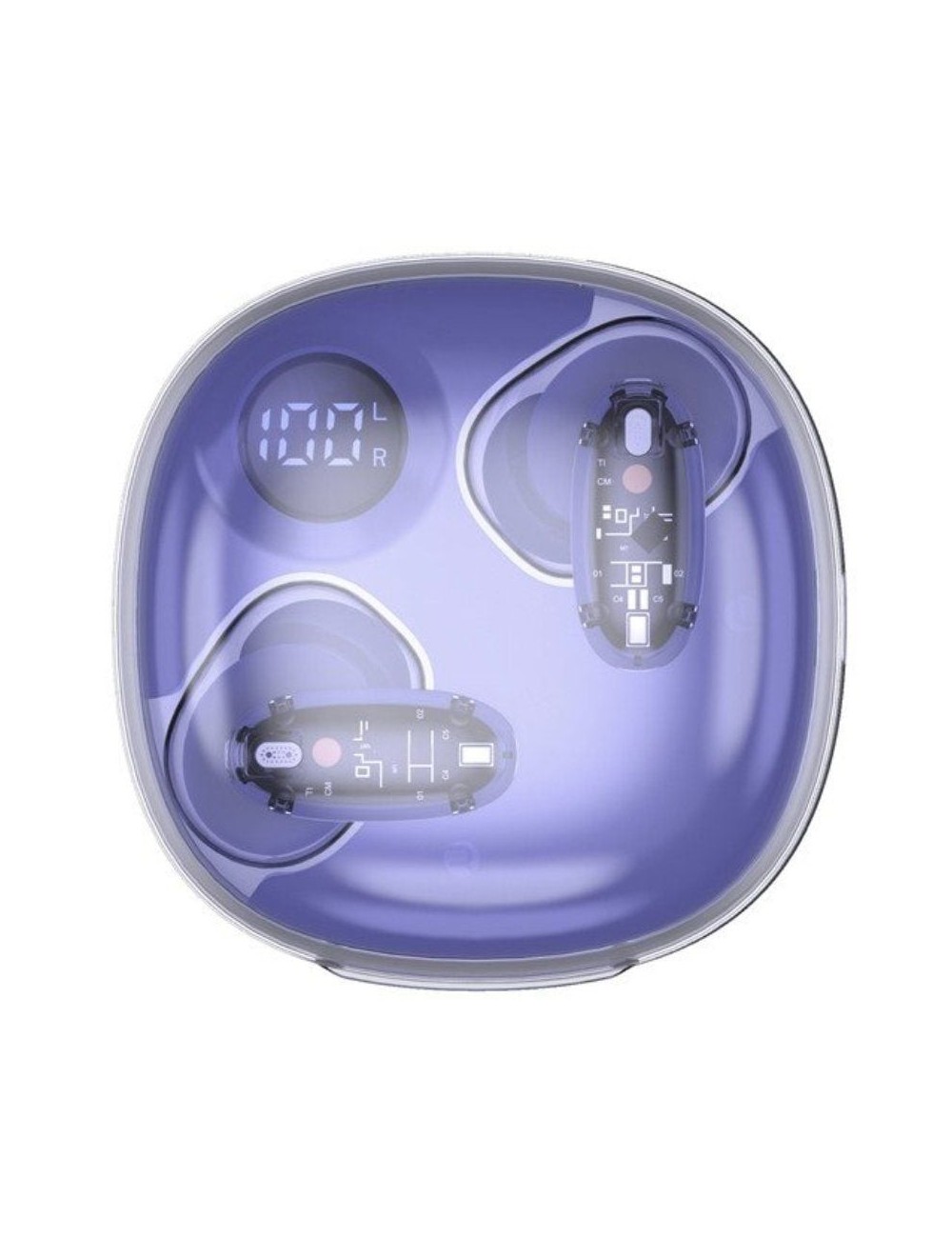 Auriculares Bluetooth Mars Gaming MHIB2 con estuche de carga/ Autonomía 7h/ Morados