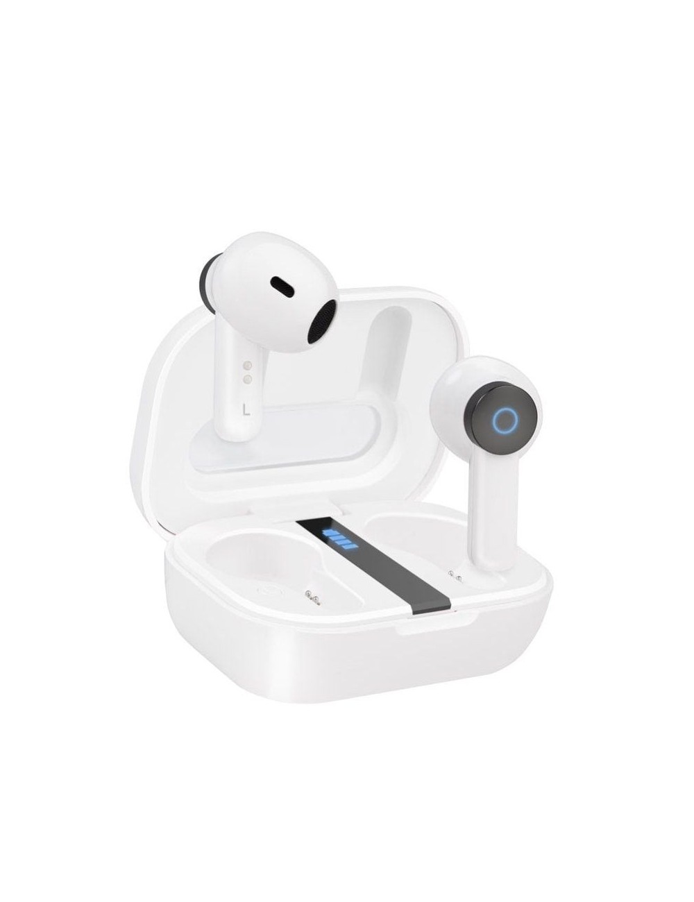 Auriculares Bluetooth TooQ Bender TQBWH-0031W con estuche de carga/ Autonomía 4h/ Blancos