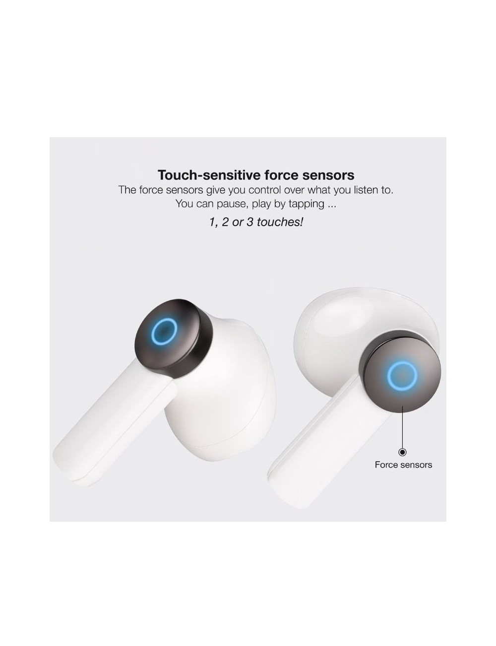 Auriculares Bluetooth TooQ Bender TQBWH-0031W con estuche de carga/ Autonomía 4h/ Blancos