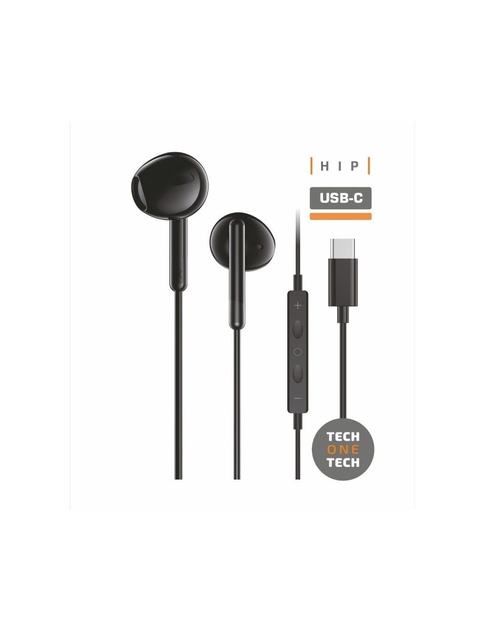 Auriculares Intrauditivos Tech One Tech earTECH TEC1302/ con Micrófono/ USB Tipo-C/ Negros
