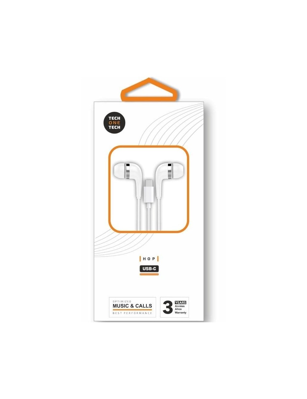 Auriculares Intrauditivos Tech One Tech earTECH TEC1304/ con Micrófono/ USB Tipo-C/ Blancos