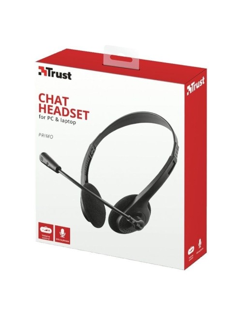 AURICULARS AMB MICRÒFON TRUST PRIMO CHAT-CABLE 1.8M-CONECTORS 2* 3.5MM