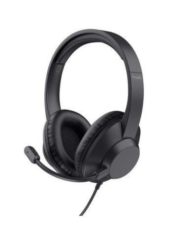 Auriculares Trust Ayda Max/ con Micrófono/ Jack 3.5/ Negros
