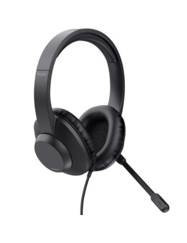 Auriculares Trust Ayda Max/ con Micrófono/ Jack 3.5/ Negros
