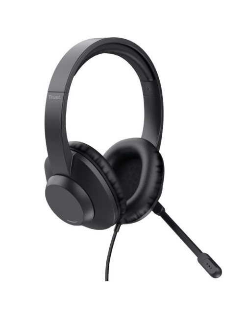 Auriculares Trust Ayda Max/ con Micrófono/ Jack 3.5/ Negros