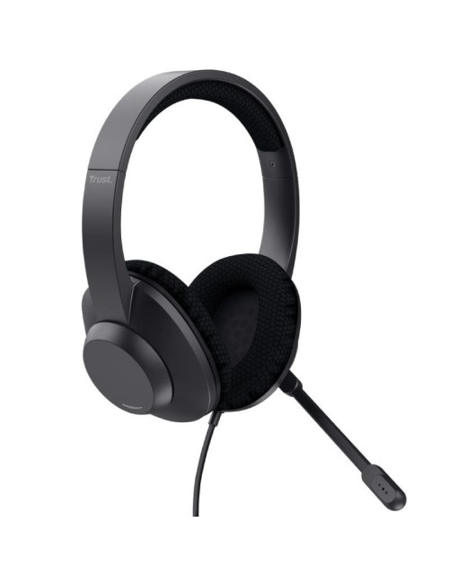Auriculares Trust Ayda Max USB-ENC/ con Micrófono/ USB/ Negros