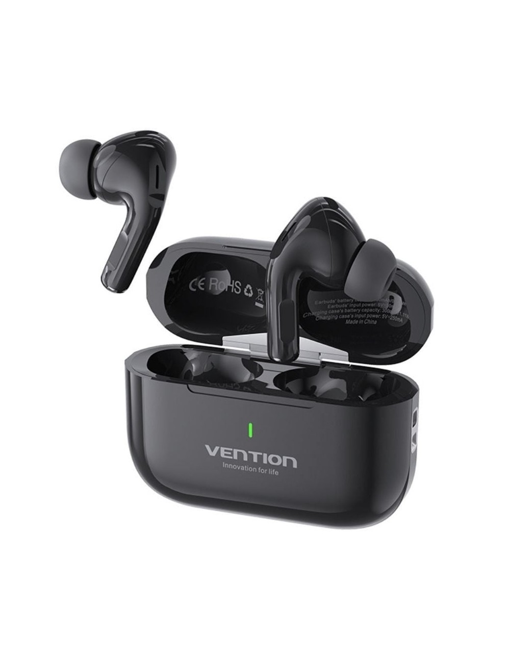 Auriculares Bluetooth Vention Echo Lite E11 con estuche de carga/ Autonomía 6h/ Negros