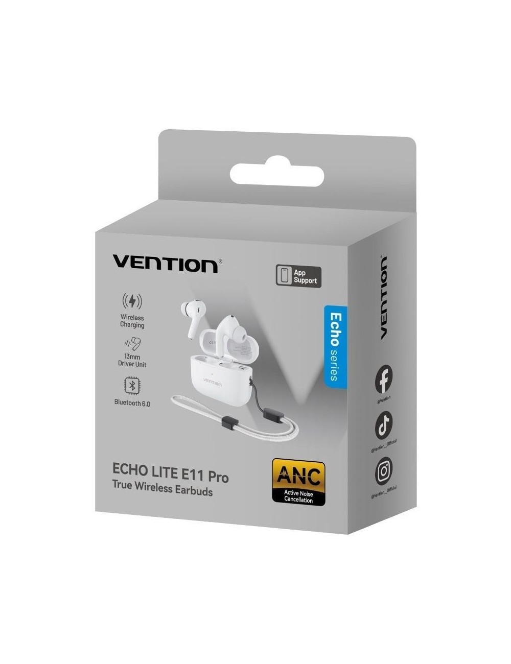 Auriculares Bluetooth Vention Echo Lite E11 Pro con estuche de carga/ Blancos